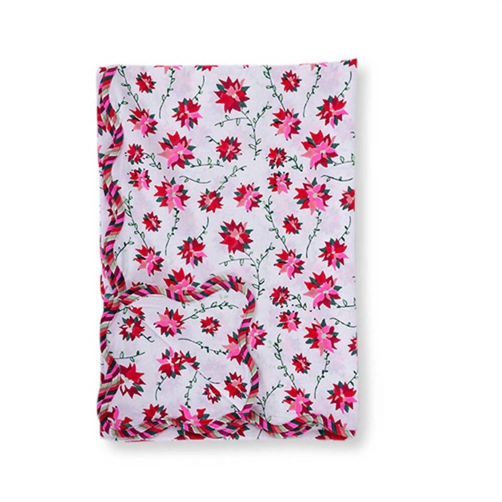 NEW FURBISH STUDIO poinsettia tablecloth in pink